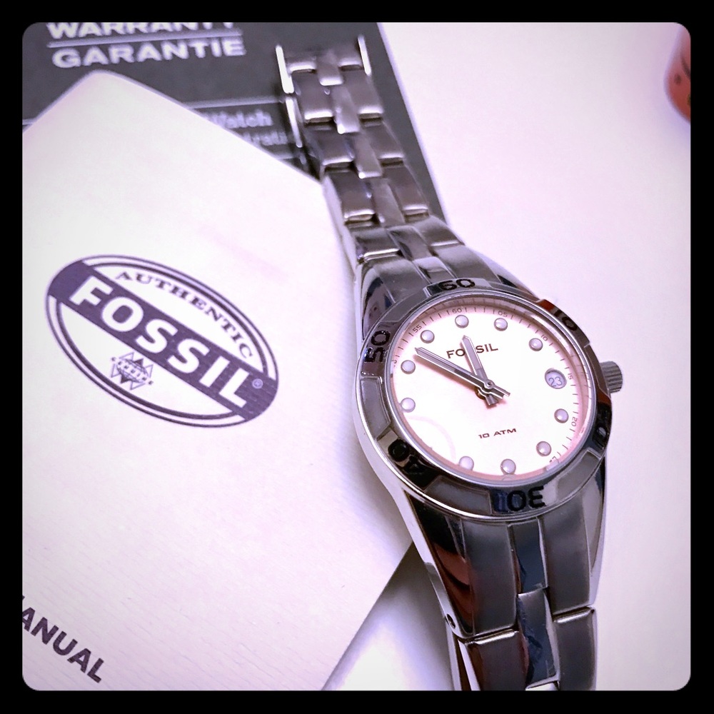 Watch - Pink and Silver - Fossil Watch - NIB
